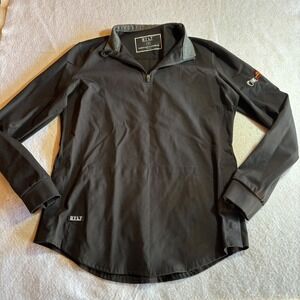 BYLT Premium Basics Womens Fairway Quarter Zip Pullover Black M Once Upon A Farm